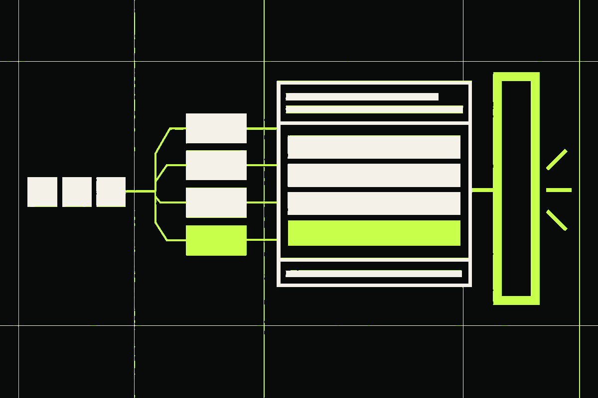 Three binary blocks expand into four Base64 blocks inside a larger MIME message that meets an SMTP size gate.