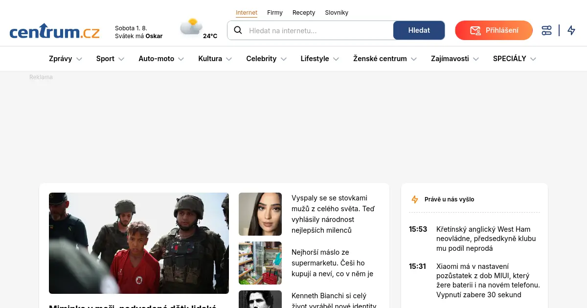Website preview for atlas.cz