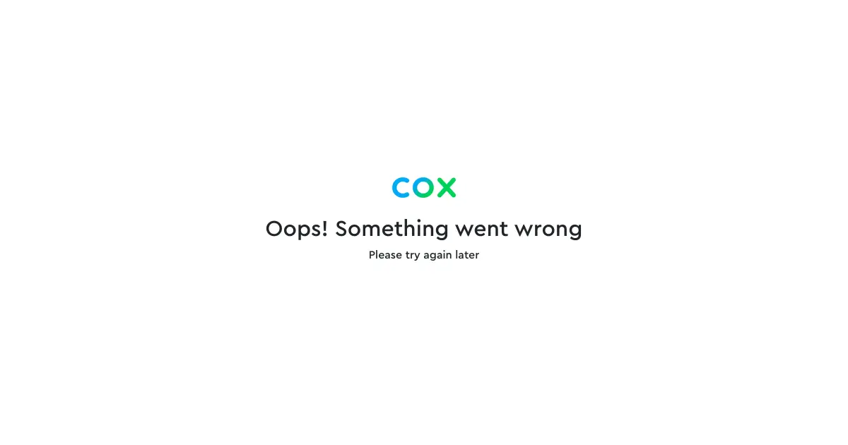 Website homepage preview for cox.net