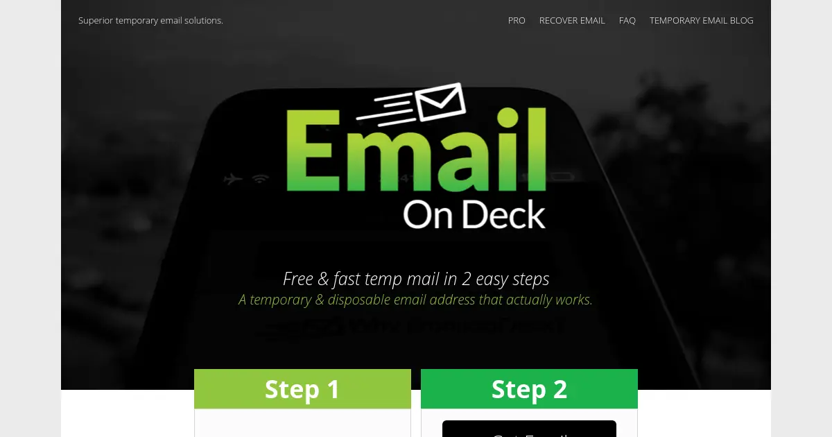 Website preview for emailondeck.com