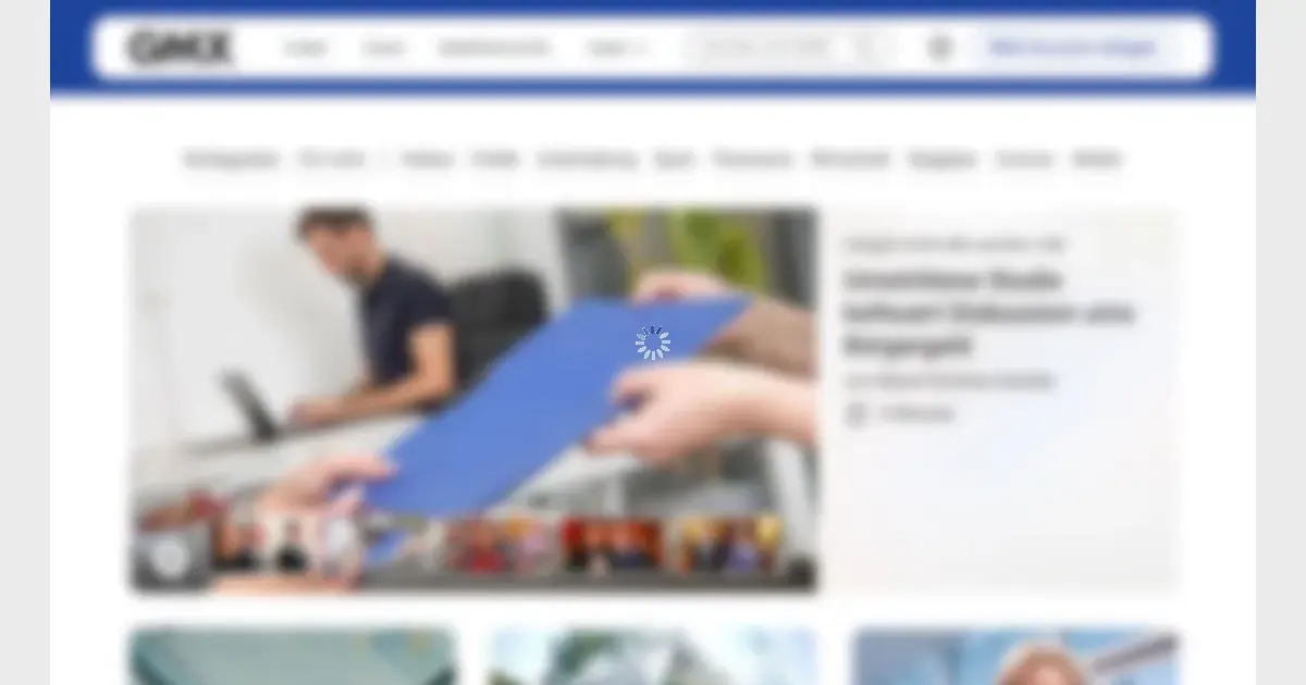 Website homepage preview for gmx.net