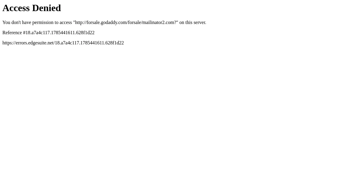 Website homepage preview for mailinator2.com