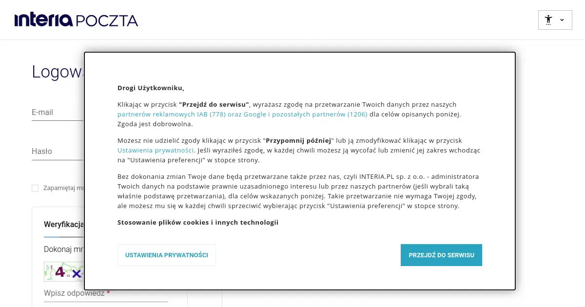 Website preview for poczta.fm