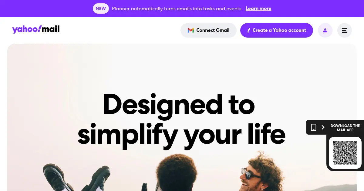 Website homepage preview for rocketmail.com