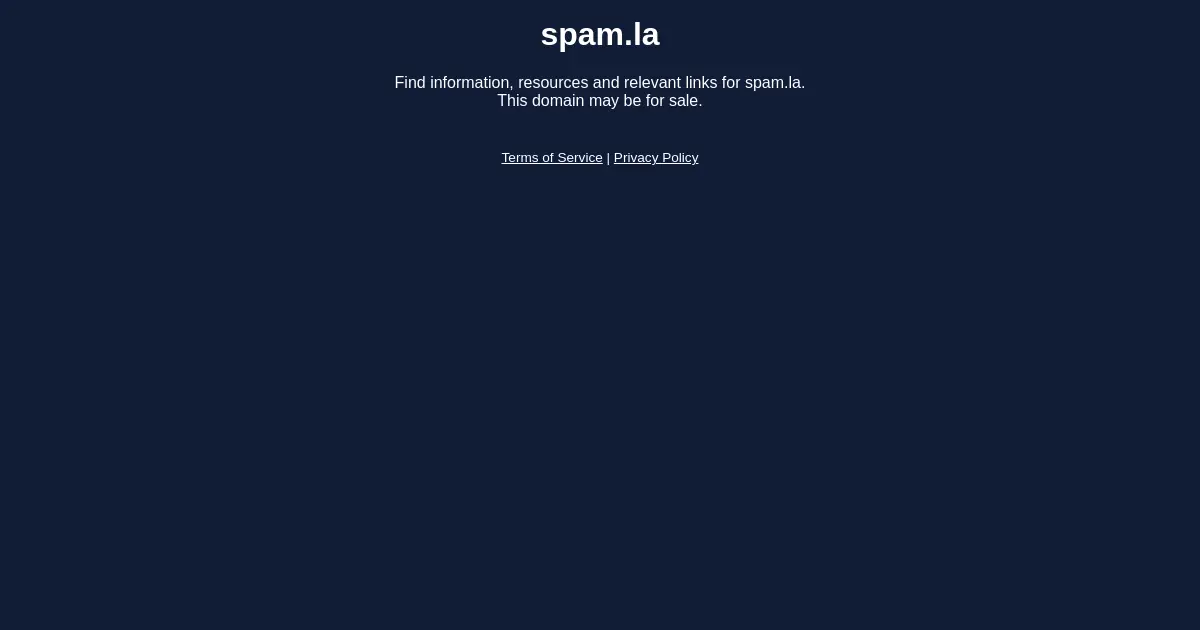Website homepage preview for spam.la