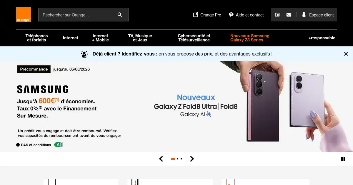 Website preview for wanadoo.fr
